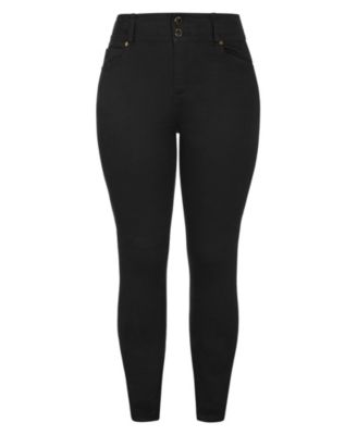 CITY CHIC - Trendy Plus Size Adjustable-Waist Skinny Jeans, Regular Length