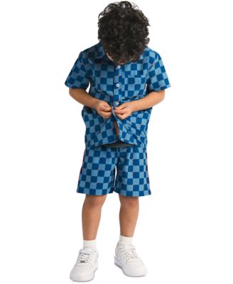 Sovereign Code - Big Boys 4-Way-Stretch Checker-Print Swim Trunks