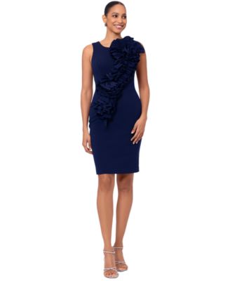 Betsy & Adam - Women's Ruffled Sheath Dress