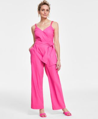 I.N.C. International Concepts - Women's Chain-Strap Tie-Waist Jumpsuit