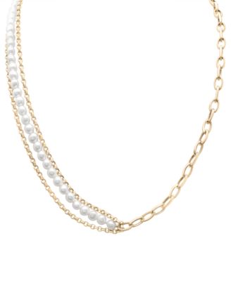 Audrey by Aurate - Cultured Freshwater Pearl (5mm) Multi-Layer Statement Necklace in Gold Vermeil