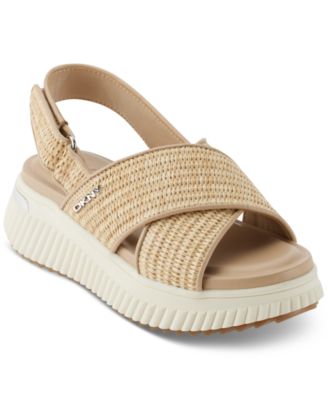 DKNY - Malai Woven Crisscross Slingback Platform Sandals