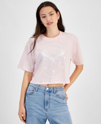 Self Esteem - Juniors' Butterfly Celestial Graphic-Print Tee