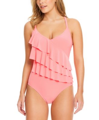 Beyond Control - Women's Tiered Ruffle One-Piece Swimsuit