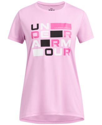 Under Armour - Big Girls Tech Block Logo Graphic Short-Sleeve T-Shirt