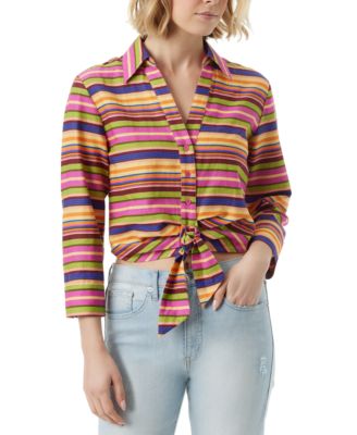 Jessica Simpson - Women's Wisteria Tie-Front Collared Top