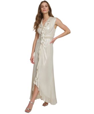 DKNY - Women's Ruffled High-Low Gown