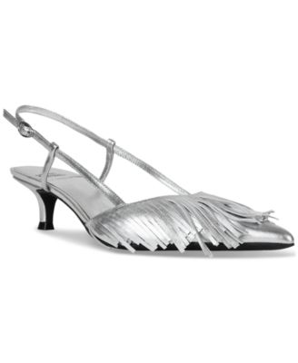 Jeffrey Campbell - Lasso Fringed Mid-Heel Slingback Pumps