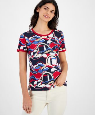 Nautica Jeans - Women's Lighthouse-Print T-Shirt