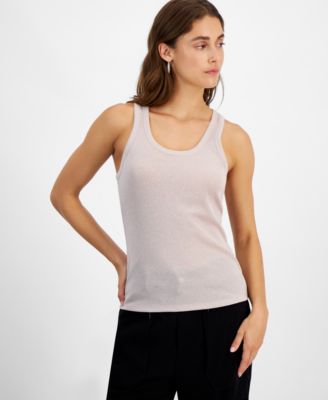 Bar III - Women's Sleeveless Metallic Tank Top