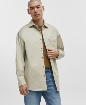 Mode of One - Men's Relaxed-Fit Button-Down Twill Shirt