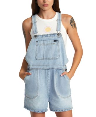 RVCA - Juniors' Succession Denim Shortalls