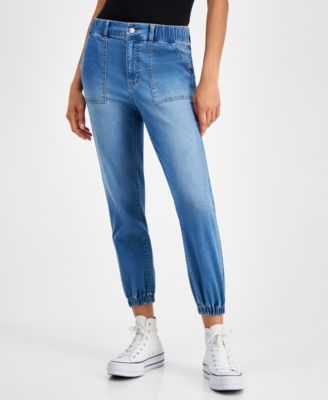 Tinseltown - Juniors' Denim Utility-Pocket Jogger Pants