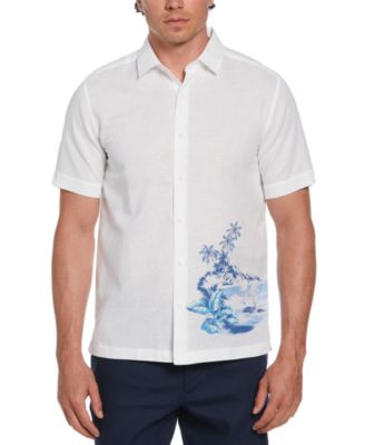 Cubavera - Men's Relaxed-Fit Short Sleeve Button-Front Flamingo Print Shirt