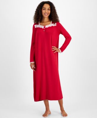 Charter Club - Women's Soft Knit Lace-Trim Nightgown