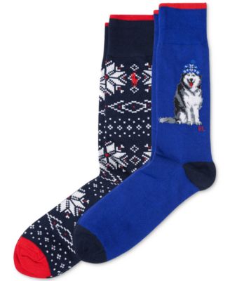 Polo Ralph Lauren - Men's 2-Pk. Holiday Husky Slack Socks