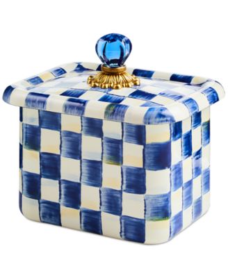 Mackenzie-Childs - Royal Check Enameled Steel Recipe Box