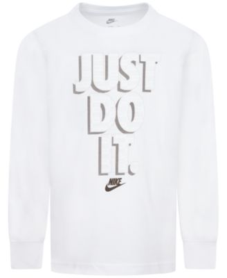 Nike - Little Boys Long-Sleeve Just Do It Graphic T-Shirt