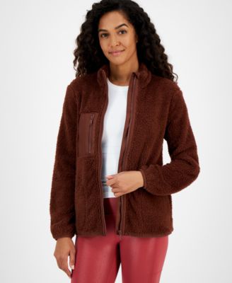 ID Ideology - Women's Sherpa Jacket, Created for Macy's