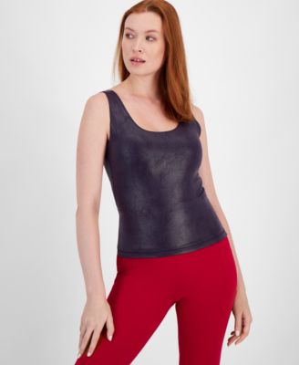 ID Ideology - Women's Metallic Tank Top, Created for Macy's