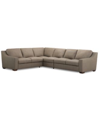 Furniture - Kovner 4-Pc. Leather Sectional L-Shaped Set