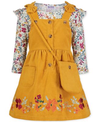 Blueberi Boulevard - Little Girl Top, Corduroy Dress and Crossbody Bag Set