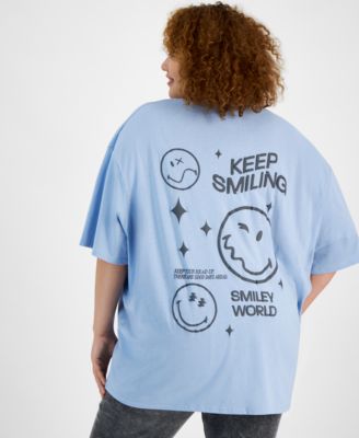 Grayson Threads, The Label - Trendy Plus Size Keep Smiling Short-Sleeve T-Shirt