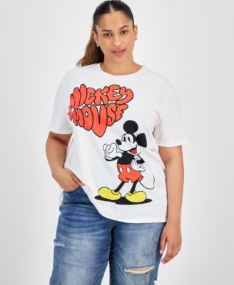 Disney - Trendy Plus Size Mickey Mouse Graphic T-Shirt