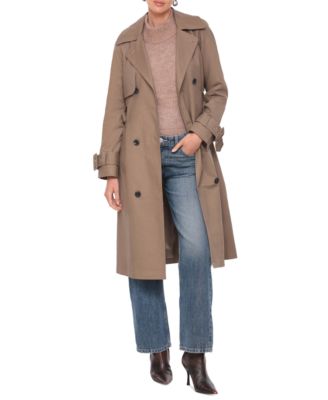 Avec Les Filles - Women's Belted Hooded Trench Coat