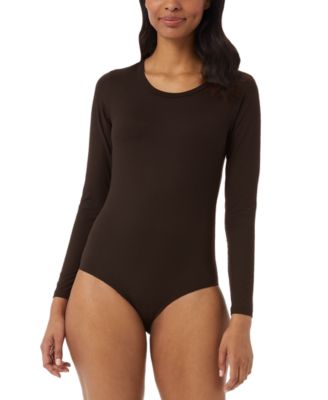 32 Degrees - Women's Scoop-Neck Long-Sleeve Bodysuit