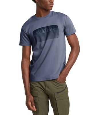 G-Star Raw - Men's Short Sleeve Stacked Old Skool Logo Graphic T-Shirt
