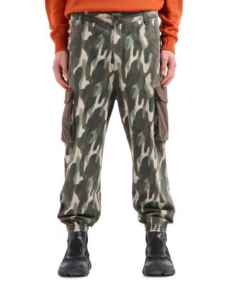 A|X Armani Exchange - Men's Men's Tapered-Fit Stretch Camoouflage Cargo Pants