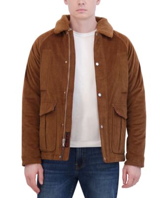 Robert Graham - Men's Corduroy Chore Jacket with Sherpa Collar