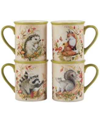 Certified International - Woodland Critters Mugs, Set of 4