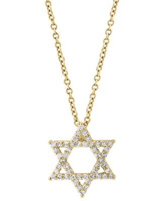EFFY Collection - Diamond Star of David 18" Pendant Necklace (1/4 ct. t.w.) in 14k Gold