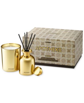 APOTHEKE - 2-Pc. Firewood Mini Scented Candle & Mini Reed Diffuser Gift Set