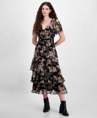 Lucy Paris - Women's Claire Smocked-Waist Tiered Dress