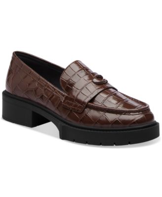 COACH - Women's Leah Platform Lug-Sole Block-Heel Loafers