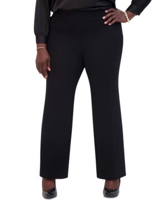 Kasper - Plus Size & Women's Seamed-Waist Pull-On Pants