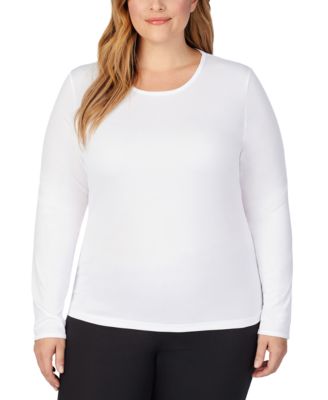 Cuddl Duds - Plus Size Climatesmart Long-Sleeve Crewneck Top