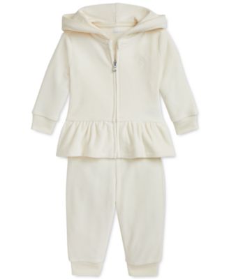 Polo Ralph Lauren - Baby Peplum Hoodie & Jogger Pants Set