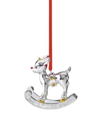 Lenox - 2024 Babys 1st Christmas Rudolph Silver-Plated Ornament