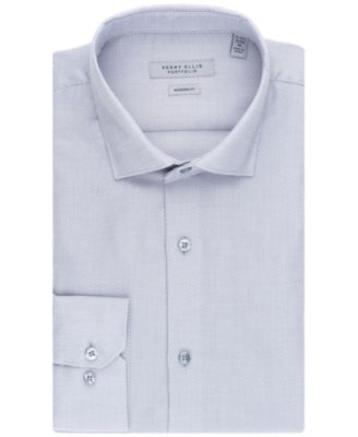 Perry Ellis Portfolio - Men's Modern-Fit Sycamore Dobby Dress Shirt