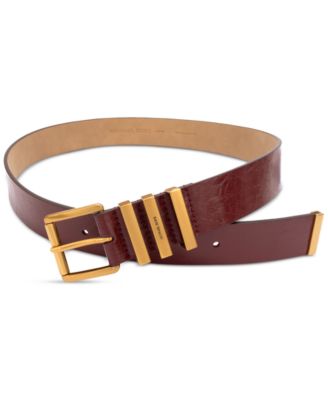 Michael Kors - Women's Gold-Tone Leather Belt