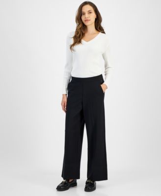 Tommy Hilfiger - Women's Wide-Leg Elasticized-Waist Pants