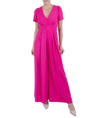 julia jordan - Women's Short-Sleeve Wide-Leg Jumpsuit