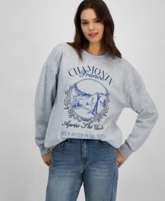 Self Esteem - Juniors' Oversized Graphic Crewneck Sweatshirt
