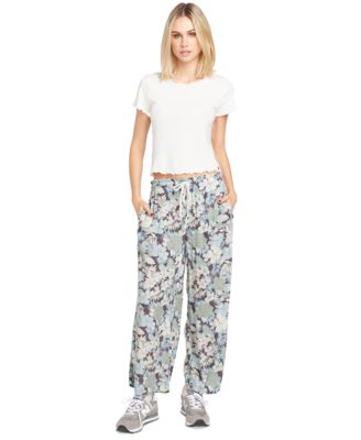 Volcom - Juniors' Heat It Up Floral Drawstring Pants