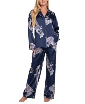 Midnight Bakery - Women's 2-Pc. Satin Printed Pajama Set