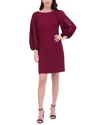 Vince Camuto - Women's Boat-Neck Signature Crepe Shift Dress